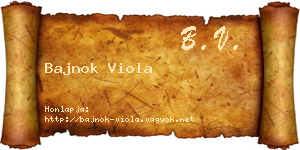 Bajnok Viola névjegykártya
